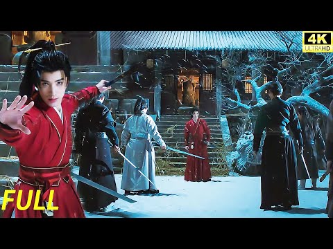 【2026爆燃武俠片】眾殺手圍攻紅衣少年，豈料少年武功高強，以一敵六輕鬆反殺！#drama #功夫 #武打