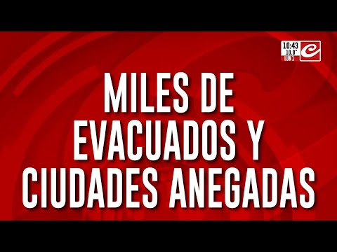 Santa Rosa dejó destrozos en todo el país: hay ciudades anegadas y miles de evacuados