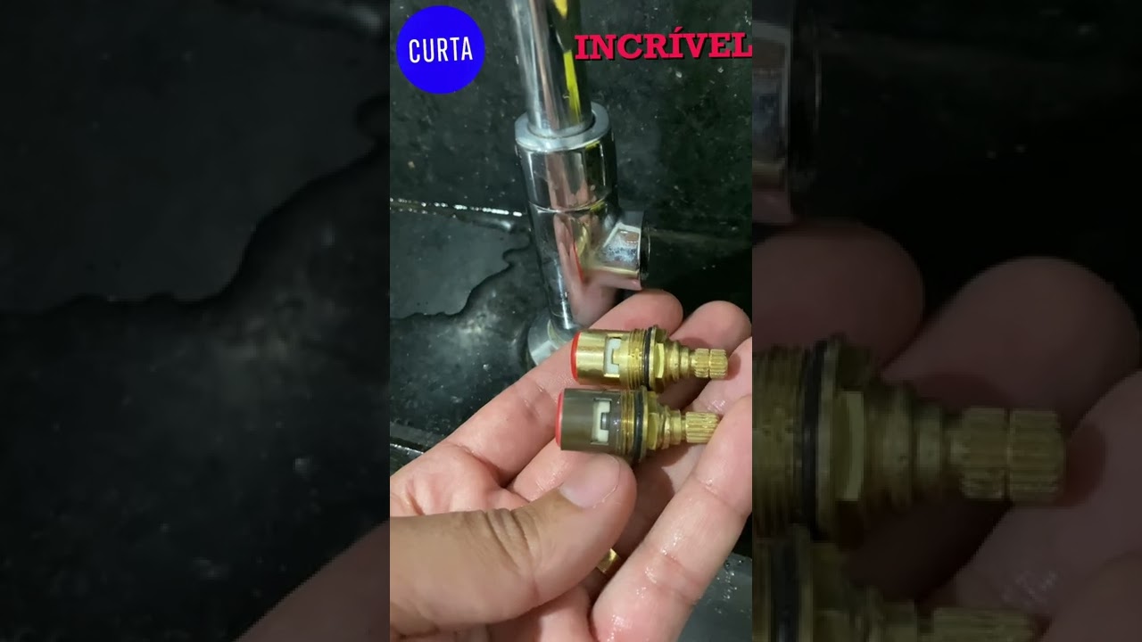 Trocando o reparo da torneira bica alta Gali da Docol. Botijão cerâmico 1/4 de volta