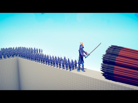 CAN 100x SAMURAI + GIANT CROSS THE BRIDGE? - TABS | Totally Accurate Battle Simulator 2022