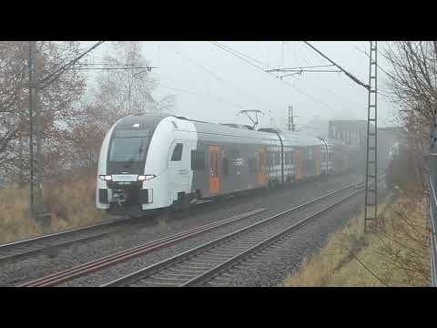 Züge in Datteln mit Militärzug Panzer. DB Cargo RRX seltener Gast in Datteln, KLV Zug, Makrokonzert.