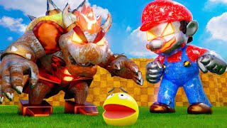 Pacman vs Metal Bowser and Metal Mario