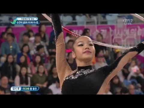 14.10.01_아시안게임.리듬체조단체전 KBS 중계08. 알리야 아시모바.후프.ASYMOVA Aliya.Hoop [Team Final - Subdivision B]