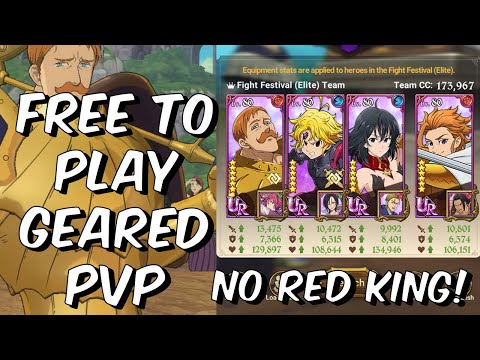 Free To Play Geared PVP - NO RED KING SETUP - Gold Grind - Seven Deadly Sins: Grand Cross Global
