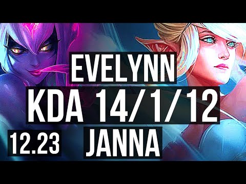 EVELYNN & Ezreal vs JANNA & Kai'Sa (SUP) | 14/1/12, 1000+ games, Legendary | EUW Master | 12.23