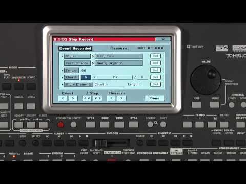 Korg PA900: Recording a song
