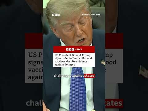 Donald Trump signs order to limit childhood vaccines and split MMR shots. #BBCNews