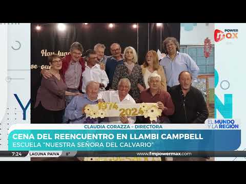 Cena del Reencuentro en Llambi Campbell: Claudia Corazza, Directora Esc. Nuestra Señora del Calvario