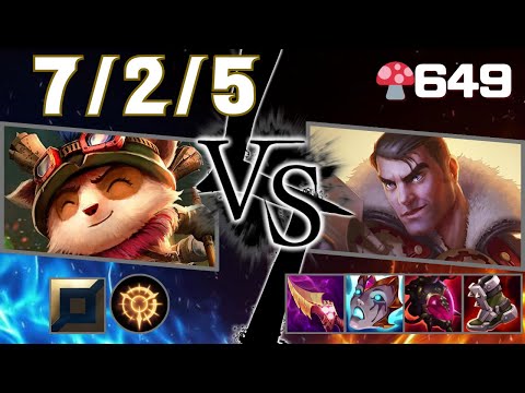🍄649【GrandMaster/KR】TOP Teemo vs Jayce【SN:포모티#0406】【Patch25.7】#leagueoflegends #teemo