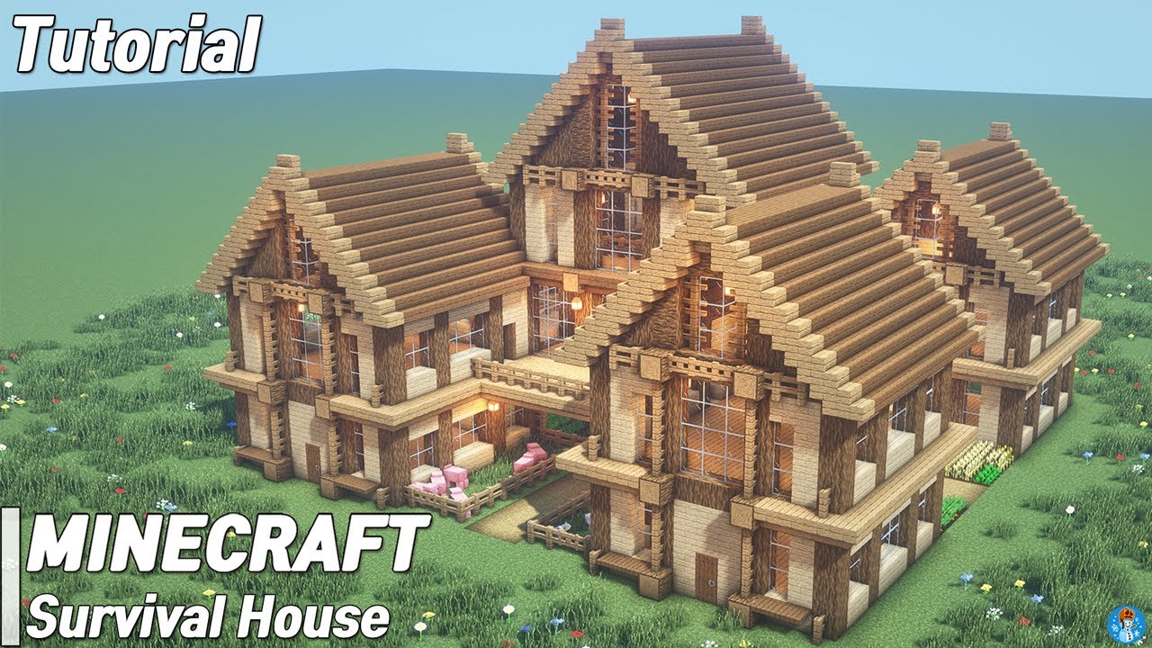 Minecraft : Oak Survival House Tutorial l how to build (##31)