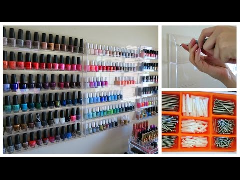 Part of a video titled How To Hang Nail Polish Racks | MissJenFABULOUS - YouTube