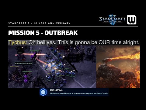 Starcraft 2: 10 Year Achievement Hunt! Brutal WoL Mission 5: Outbreak