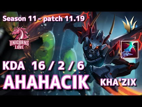 【EUWサーバー/C1】UOL AHaHaCiK カジックス(Kha'zix) VS キンドレッド(Kindred) JG - Patch11.19 EUW Ranked【LoL】