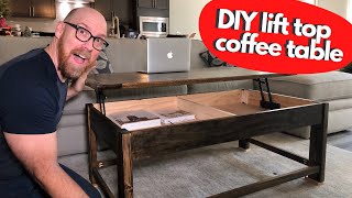 DIY Lift Top Coffee Table Finishing & Hardware Installation | Modern Farmhouse | Breadboard Ends