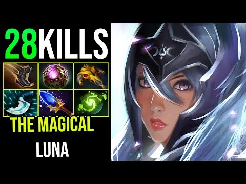 REASON WHY MAGICAL LUNA IS SO DAMN GOOD - Best Build Scepter + Refresher + Octarine 28KIlls | DotA 2