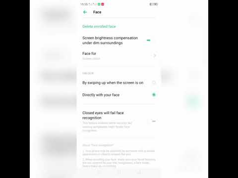 Oppo's face scanner