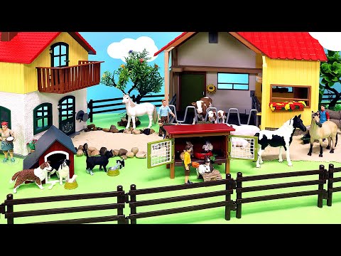 Fun Farm Barnyard Animal Figurines Cow Horses