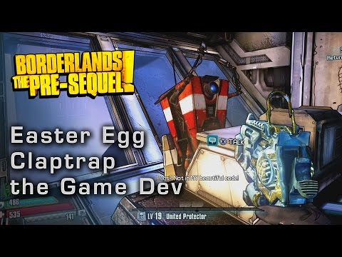 (Easter Egg) Claptrap Mocks Borderlands: The Pre-Sequel - Gameplay