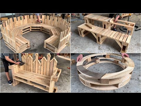 Top 4 Coolest Garden Bench Ideas from Pallet - Creative Up cycled Pallet Ideas For The Garden 2023