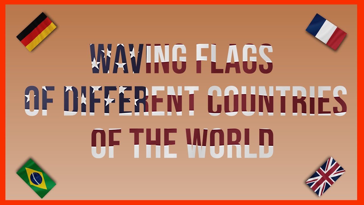 47 Waving World Flags Realistic Loop Animation Footage