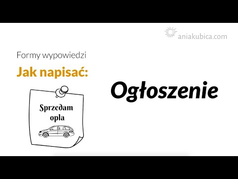 Ogłoszenie (z przykładami)