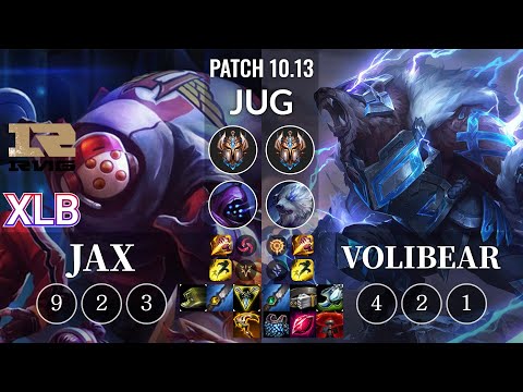 RNG XLB Jax vs Volibear Jungle - KR Patch 10.13