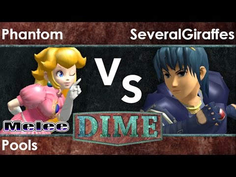 DIME 22 - Phantom (Peach) vs SeveralGiraffes (Marth, Falco) Pools - Melee