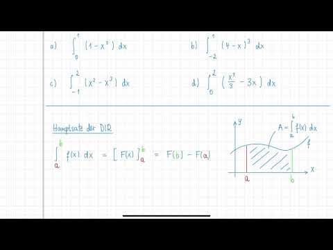 Bestimmtes Integral berechnen | 4 Beispiele | Hauptsatz der DIR