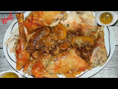 #rôti chapon rôti au four, pommes de terre à la châtaigne et sa crème #195