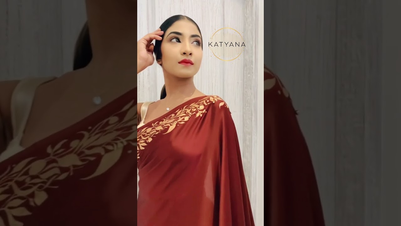 HandPainted Sarees in Sri Lanka | Design Saree | Saree | Wedding Saree |Engagement Saree #katyana