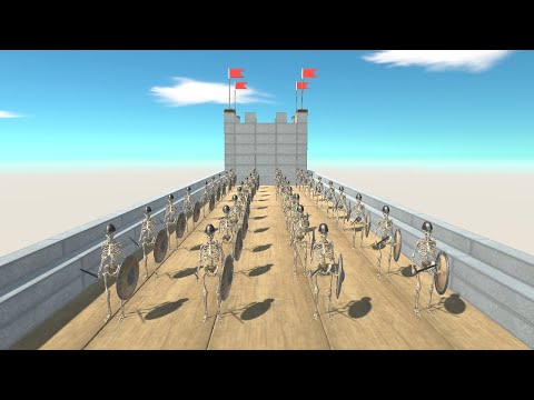 Undead Skeleton Army Invasion vs Faction Army from ALL UNITS Animal Revolt Battle Simulator