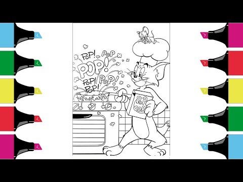 Tom & Jerry  Coloring Pages Colours for Kids | Classic Cartoon  Compilation
