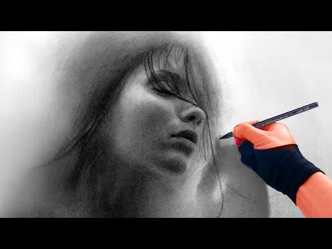 Misty Dream Portrait – Surreal Female Drawing