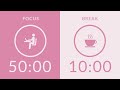 50 10 Pomodoro Timer With Pink Noise 4 Hour Study With Me For Deep Focus ADHD