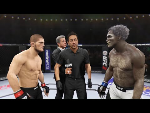 Khabib Nurmagomedov vs. Cragmoor Zombie - EA Sports UFC 2 - Crazy UFC 👊🤪