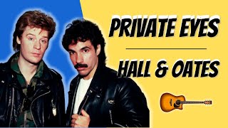 How to play "Private Eyes" by Hall & Oates on acoustic guitar (Made Easier)