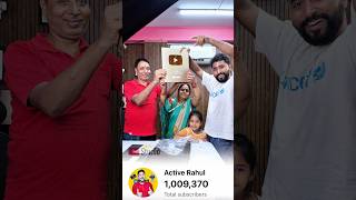 Golden Play Button For 1 Million Subscribers 😍 #shorts #1million #activerahul
