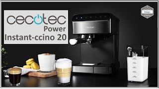 Cecotec Cumbia Power Instant-ccino 20 – Halbautomatische Kaffeemaschine mit 20 bar Druck