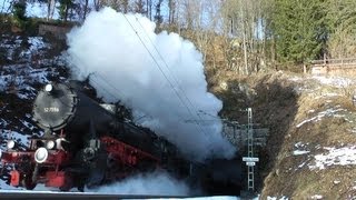 preview picture of video 'Steamtrain action on the Schwarzwaldbahn. Tunnelfahrten 2011   Dampflok 52 7596'