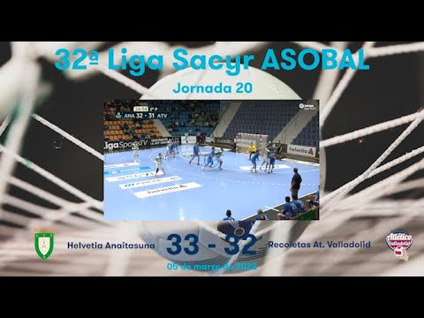 32ª Liga Sacyr ASOBAL J20: Helvetia Anaitasuna - Recoletas At. Valladolid 33-32