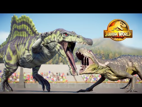 SPINOSAURUS VS ALL HYBRID & CARNIVORE DINOSAURS – ULTIMATE BATTLE | JURASSIC WORLD EVOLUTION 2