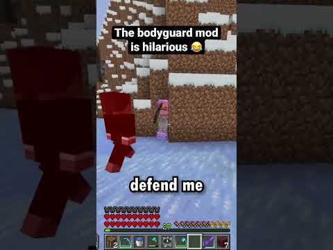 Minecraft bodyguard mod is hilarious 😂