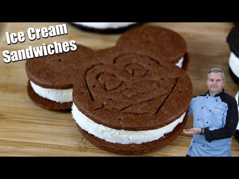 Mickey Mouse Ice Cream Sandwich | How to Make Ice Cream Sandwiches