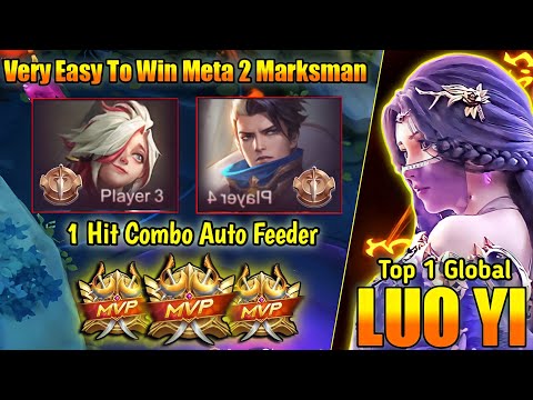 Luo Yi Very Deadly Against 2 Marksman | Luo Yi Best Build Top 1 Global 2022 ~ Mobile Legends