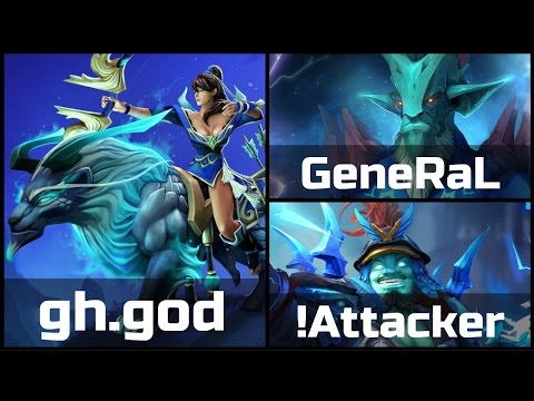 gh.god vs GeneRaL & Attacker • Mirana • 16-3 — Pro MMR Gameplay Dota 2