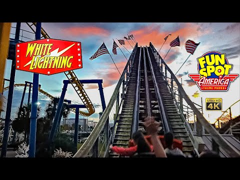 On-ride point of view of White Lightning