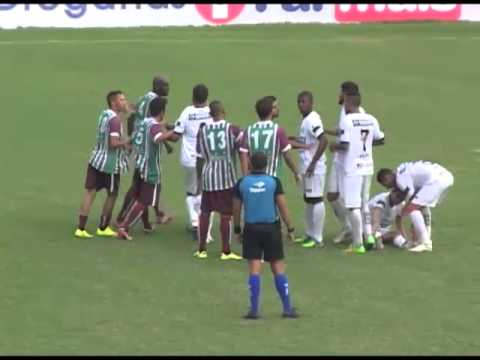 Expulsão do meia Yan, do Americano - Barra da Tijuca 2x3 Americano (Série B - Campeonato Estadual)