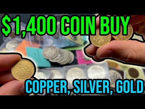 $1,400 Rare Gold, Silver, & Old Coin Purchase Unboxing: Buying Inventory From A Dealer