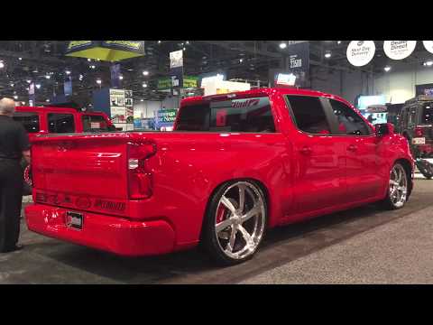 2019 Chevy Silverado lowered with Belltech sport suspension stagger fit wheels