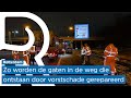 Zo worden de gaten in de weg die ontstaan door vorstschade gerepareerd